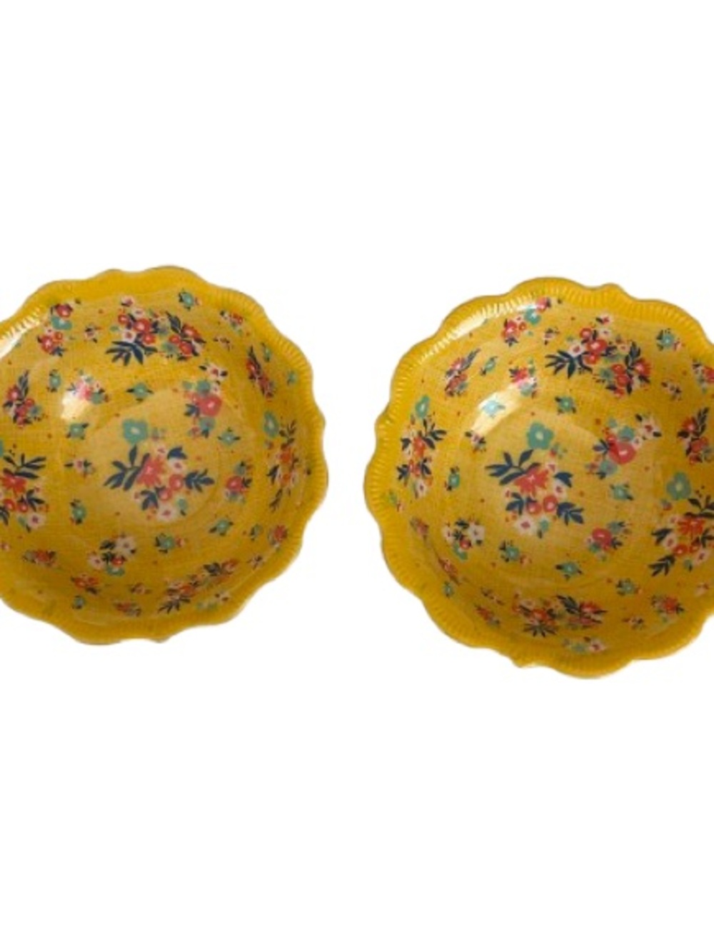 The Pioneer Woman Yellow Dip Bowl - Vintage Ditsy Pattern - Picture 2 of 10